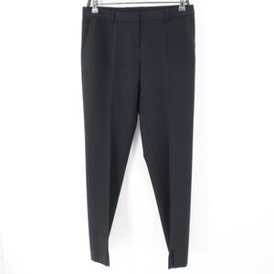 St John dress Pants Womens 4 Caviar Mid Rise Flat Front Slit Hem business career